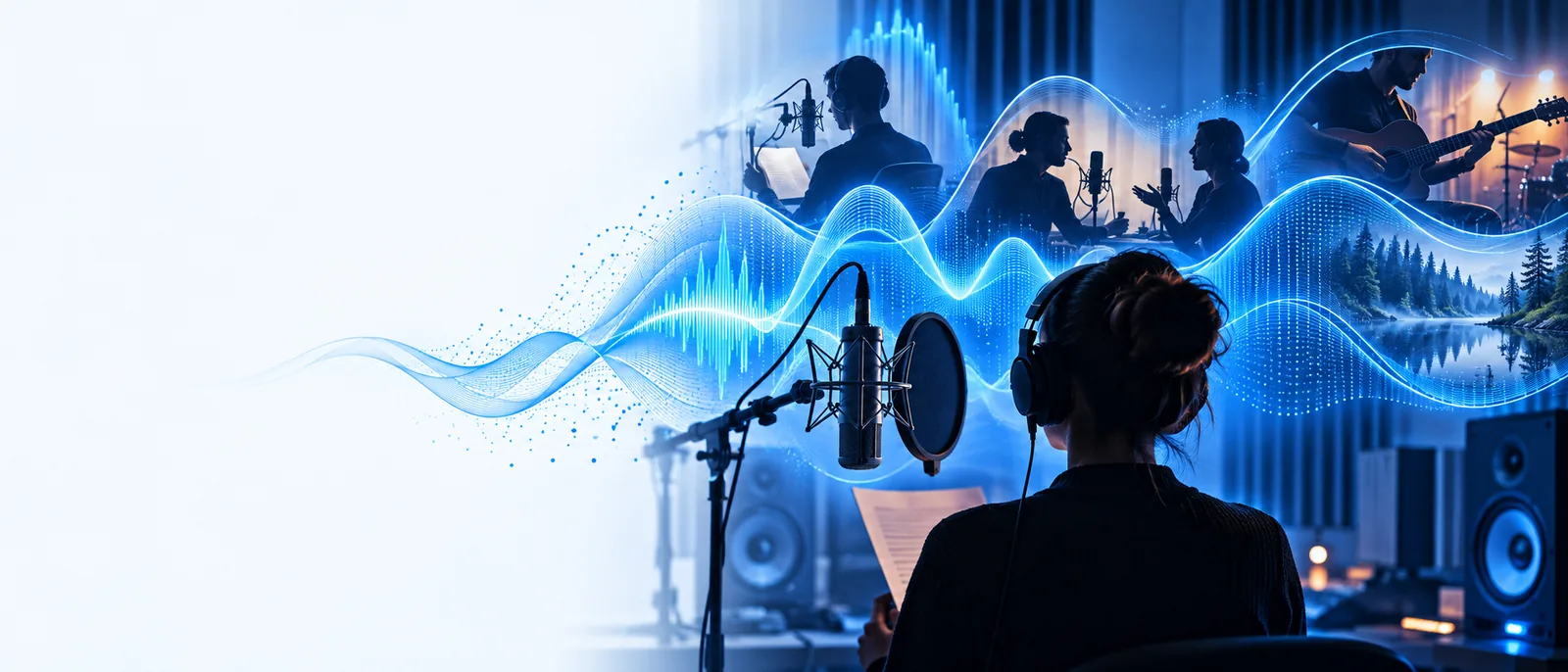 Voice creation workspace with an expressive narrator preview