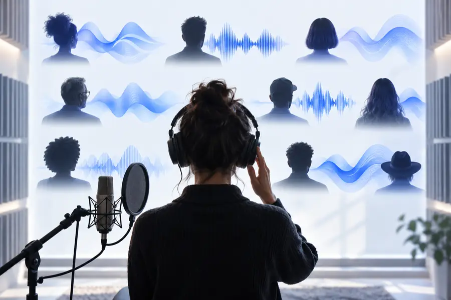 Illustration of choosing an existing voice