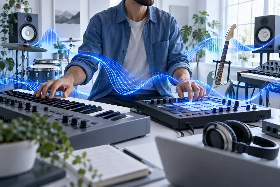 Guide vocal structuré considéré dans une configuration de production musicale